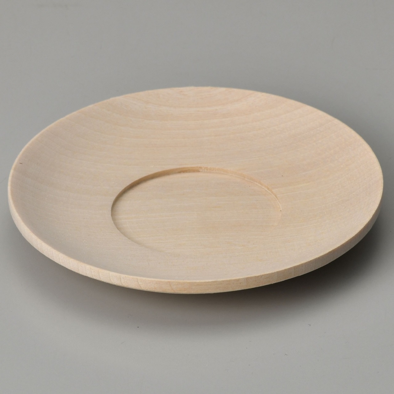 木地）茶托12cm　クルミ選別