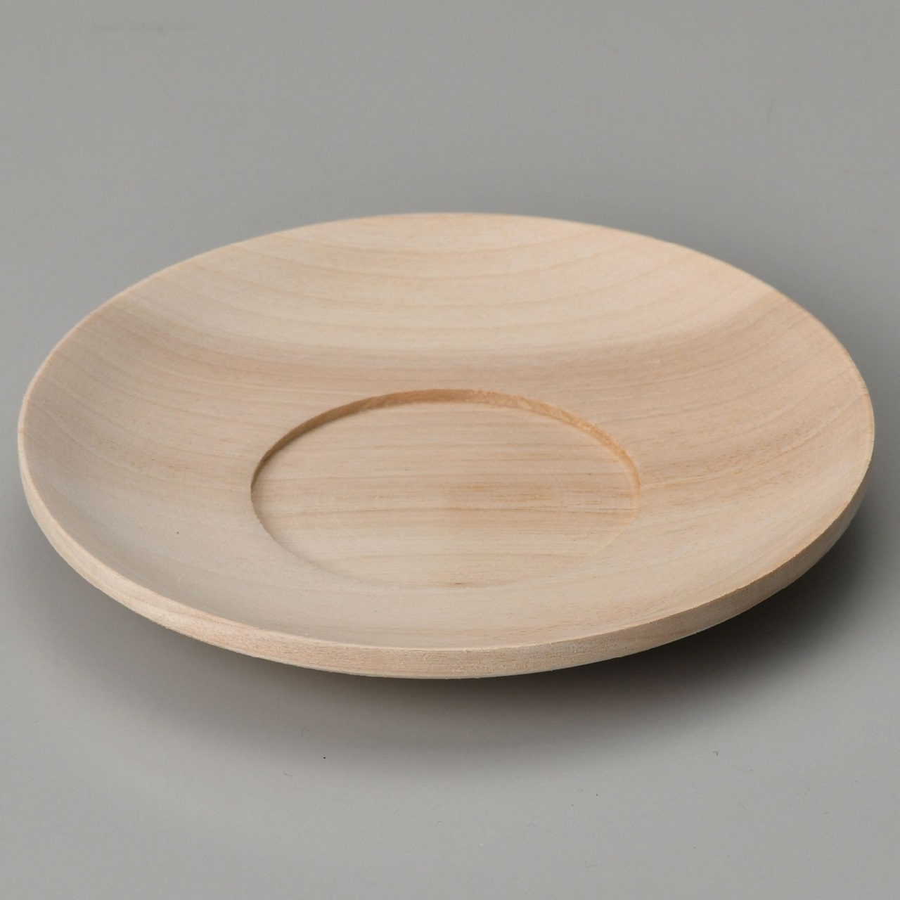 木地）茶托12cm　クルミ -1405-