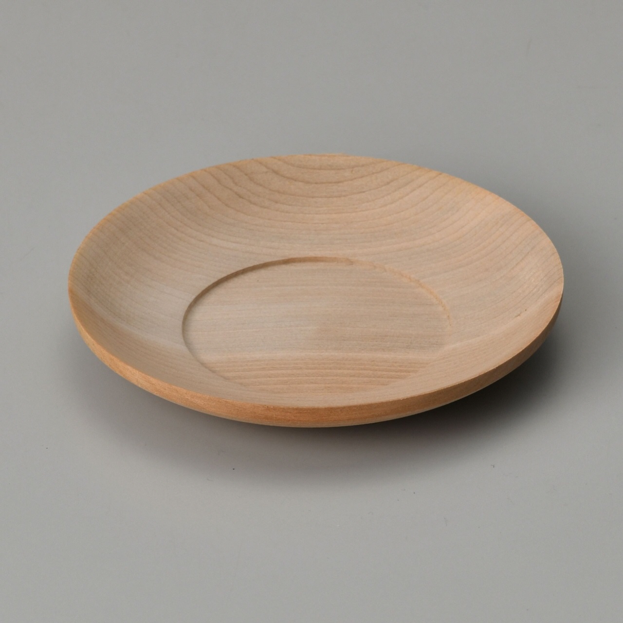 木地）茶托10.5 cm　カツラ -1355-